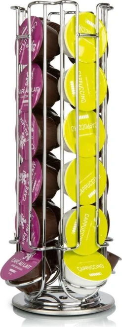 KitchenBrothers Capsulehouder - Dolce Gusto - 24 Cups - Draaibaar - RVS