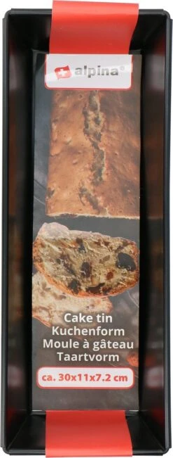 Alpina Cakevorm - Cakeblik - Bakvorm - 30x11x7,3cm - Met Anti-Aanbaklaag - Zwart -Merkloos Winkel 455x1200 2