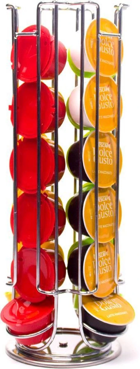 Dolce Gusto Cuphouder - Dolce Gusto Capsulehouder - Dolce Gusto - Capsulehouder Dolce Gusto - Draaibaar - Koffie - Zilver - 24 Capsules 2 Dolce Gusto Cuphouder - Dolce Gusto Capsulehouder - Dolce Gusto - Capsulehouder Dolce Gusto - Draaibaar - Koffie - Zilver - 24 Capsules - Afbeelding 2