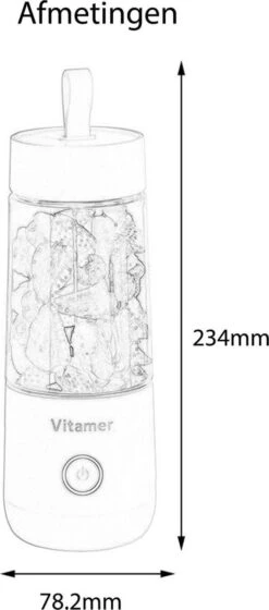 Vitamer Draagbare Blender - 350 Ml - Roze -Merkloos Winkel 529x1200 4