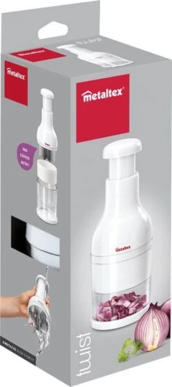 Metaltex - Groentenhakker - Twist - 27x8,5 Cm - Wit -Merkloos Winkel 533x1200