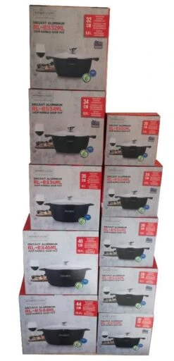 Royalty Line - Marble Soep/braadpan - Met Glazen Deksel Zwart - 20 CM. RL-BS20ML -Merkloos Winkel 579x1200