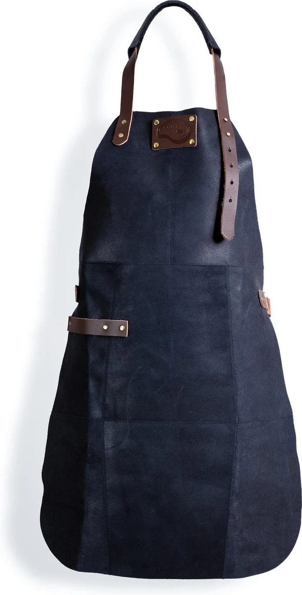 Leren Schort Luxe - Lederen Schort - ZWART - Kokschort - Kookschort - BBQ Schort - Vaderdag - Stoer Cadeau Voor Man Vader Opa Papa 1 Leren Schort Luxe - Lederen Schort - ZWART - Kokschort - Kookschort - BBQ Schort - Vaderdag - Stoer Cadeau Voor Man Vader Opa Papa