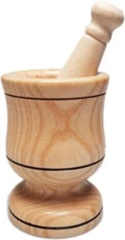 YALDIZLI - Mortier Small - Vijzel - Stamper - Hout 5 Cm