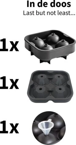 What's Goods® Siliconen IJsblokjesvormen Met Deksel 100% BPA Vrij - Diamant & XL Ronde Whiskey Ijsblokjes -Merkloos Winkel 630x1200 1