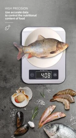 Smart Nutrition Scale - Keukenweegschaal - Digitaal & Bluetooth - APP Voor Android En IOS - Maximum Capaciteit 5 KG -Merkloos Winkel 666x1200 2