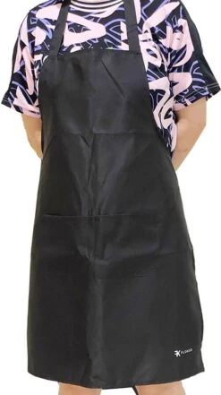 Serveerschort Lang - Zwart - 8 Stuks - Textiel - 3 Opbergvakken - Professioneel Horecaschort - Heupschort - Kort Kookschort - Keukenschort - Sloof -Merkloos Winkel 672x1200