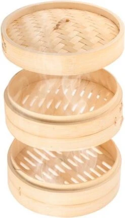 Merkloos Decopatent® 3 Delig Stoommandje Met Deksel - Ø20.5 Cm - Bamboe - Rijst Stoommanden - Stomer Steamer Cooker - Dim Sum Stoomschaal 12 Merkloos Decopatent® 3 Delig Stoommandje Met Deksel - Ø20.5 Cm - Bamboe - Rijst Stoommanden - Stomer Steamer Cooker - Dim Sum Stoomschaal -Merkloos Winkel 690x1200 5