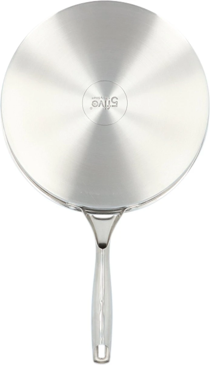 4goodz Dubbelwandige RVS Hapjespan Met Deksel 28 Cm - Zilver 6 4goodz Dubbelwandige RVS Hapjespan Met Deksel 28 Cm - Zilver - Afbeelding 6