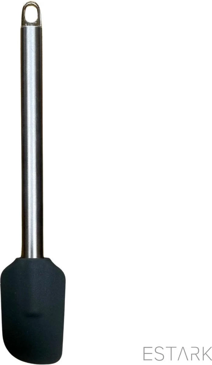 ESTARK® - Pannenlikker - Spatel - Anti Aanbak - Vaatwasbestendig - Hitte Bestendig - Siliconen - Duurzaam - RVS 2 ESTARK® - Pannenlikker - Spatel - Anti Aanbak - Vaatwasbestendig - Hitte Bestendig - Siliconen - Duurzaam - RVS - Afbeelding 2