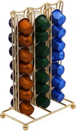 Nespresso Capsulehouder Voor 36 Koffiecups – Koffiecups Houder – Capsulehouder – Cuphouder – Goud