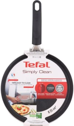 Tefal Simply Clean Pannenkoekenpan - Crêpe Pan Non-stick Coating - Pancake Pan - Titanium - Ø25 Cm - Zwart -Merkloos Winkel 709x1200