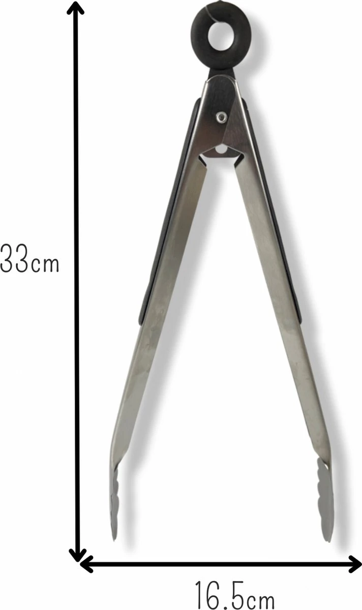 Merkloos RVS - Vleestang - BBQ Tang - Barbecue Accessoires - Keuken Tang - Anti Slip Handvat Met Slot - Salade Tang - 3 Merkloos RVS - Vleestang - BBQ Tang - Barbecue Accessoires - Keuken Tang - Anti Slip Handvat Met Slot - Salade Tang - - Afbeelding 3