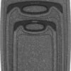 Krumble Snijplanken - Set Van 3 - Met Anti-slip Handvaten - 3-delig - Vaatwas Bestendig - Snijplankenset - 3 Formaten - Antraciet - Zwart - Kunststof