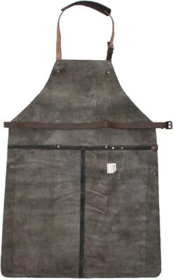 Old West BBQ Schort Barbecue Schort Leer - Zwart -Merkloos Winkel 741x1200