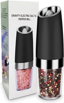 RSQUAD® - Elektrische Zout Pepermolen - 1x Automatische Peper Zoutmolen - Kruidenmolen - Met Blauw LED Licht - Zwart -Merkloos Winkel 752x1200 11