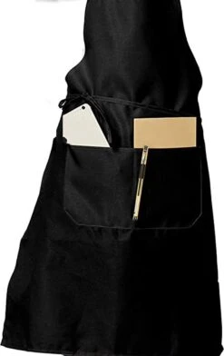 Serveerschort Lang - Zwart - 8 Stuks - Textiel - 3 Opbergvakken - Professioneel Horecaschort - Heupschort - Kort Kookschort - Keukenschort - Sloof -Merkloos Winkel 756x1200