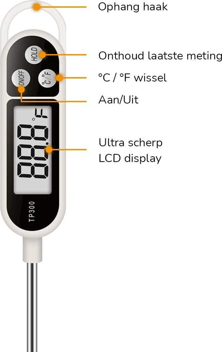 Voedsel Thermometer - Keuken Thermometer - Digitale Thermometer 7 Voedsel Thermometer - Keuken Thermometer - Digitale Thermometer - Afbeelding 7
