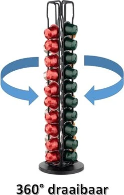 Merkloos Capsulehouder - Nespresso - Cuphouder - Voor 40 Cups -Koffiecups Houder - Zwart - 360° Draaibaar -Merkloos Winkel 767x1200 4