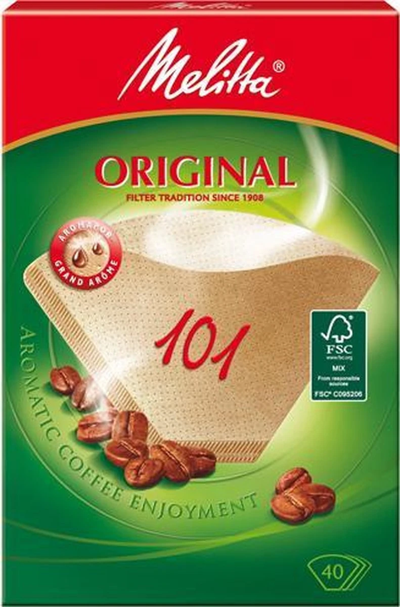 Melitta Koffielfilters 101 Met 40 Filters In 1 Verpakking 1 Melitta Koffielfilters 101 Met 40 Filters In 1 Verpakking
