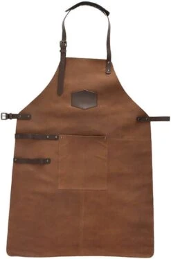 Old West BBQ Schort Barbecue Schort Leer - Cognac Bruin -Merkloos Winkel 792x1200 1