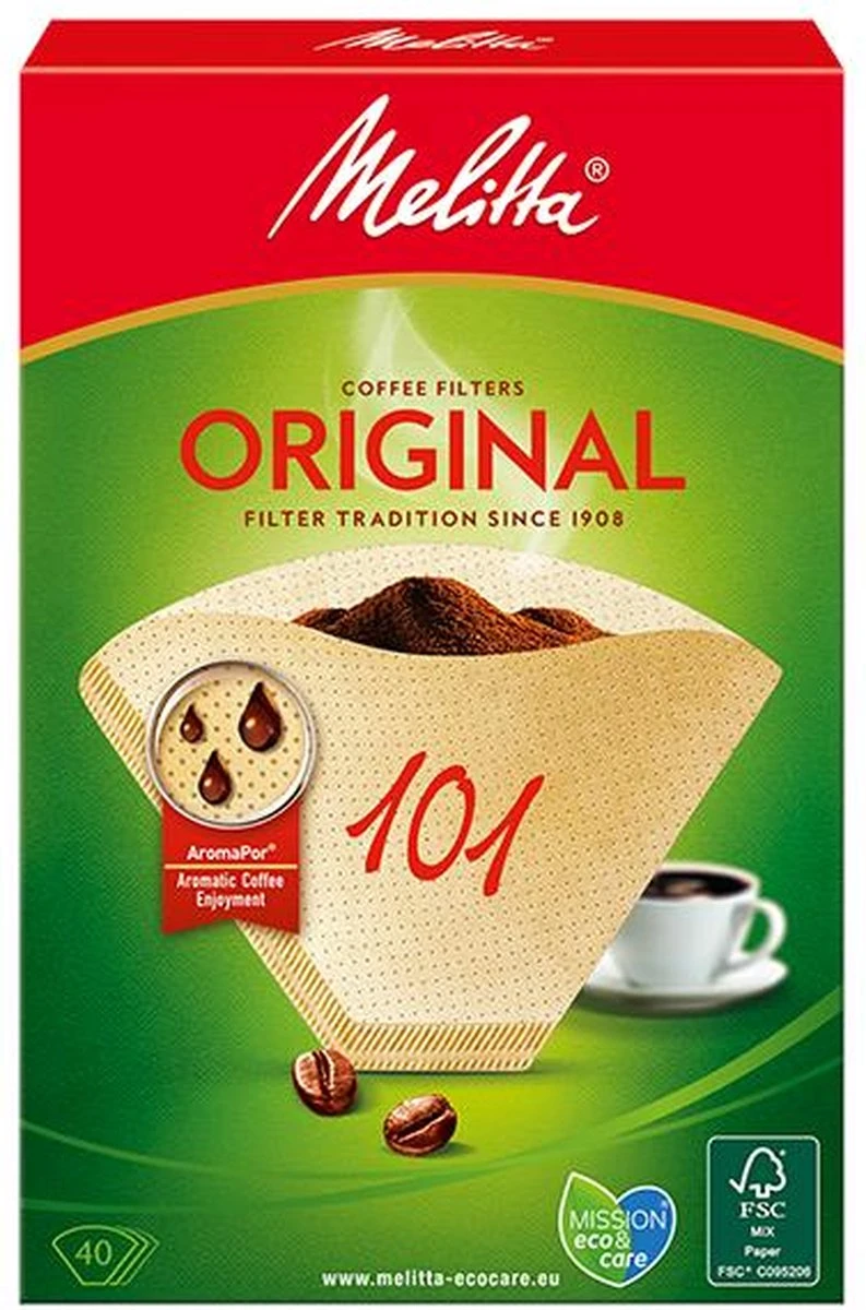 Melitta Koffielfilters 101 Met 40 Filters In 1 Verpakking 2 Melitta Koffielfilters 101 Met 40 Filters In 1 Verpakking - Afbeelding 2