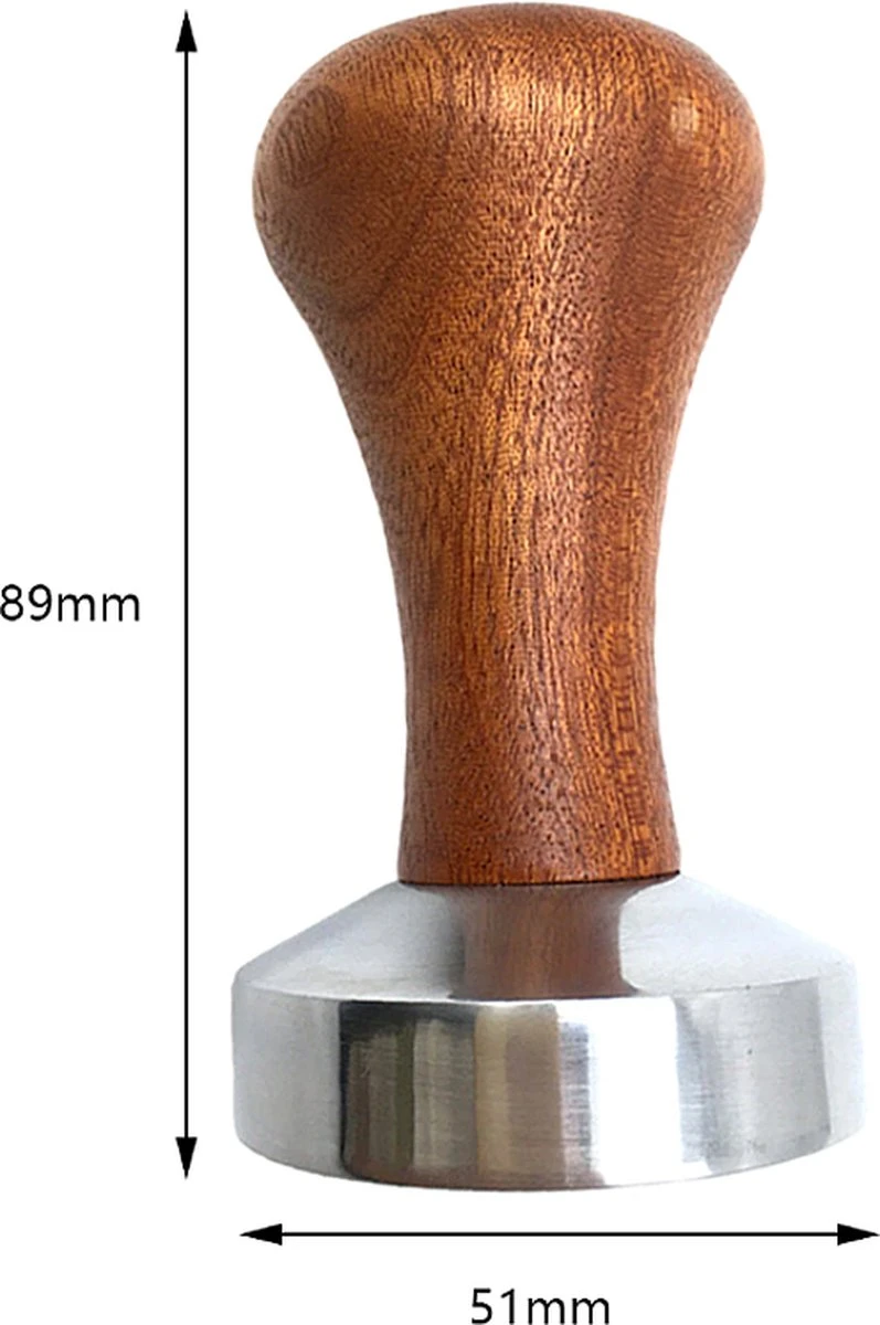 Merkloos Allernieuwste Koffie Tamper Koffieverdeler 51mm - Hout En Aluminium - Barista Espresso Leveler Koffie Verdeler - 51 Mm 2 Merkloos Allernieuwste Koffie Tamper Koffieverdeler 51mm - Hout En Aluminium - Barista Espresso Leveler Koffie Verdeler - 51 Mm - Afbeelding 2