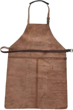 Old West BBQ Schort Barbecue Schort Leer - Cognac Bruin -Merkloos Winkel 799x1200 1