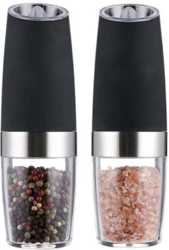 Peper- En Zoutmolen Set Elektrisch - Kruidenmolen Geschikt Voor Alle Specerijen - 20cm - RVS - Set Van 2 Stuks