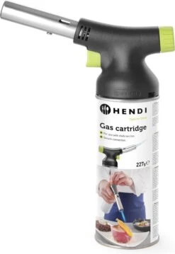 Hendi Design Koksbrander Met Gasbus - Professionele Creme Brullee Brander - 17,5x6,8x(H)26cm