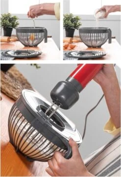 Folly Life - Beslagkom - Roerkom - Mixer Kom- 3 Liter - Met Spatdeksel - Rood -Merkloos Winkel 826x1200 7