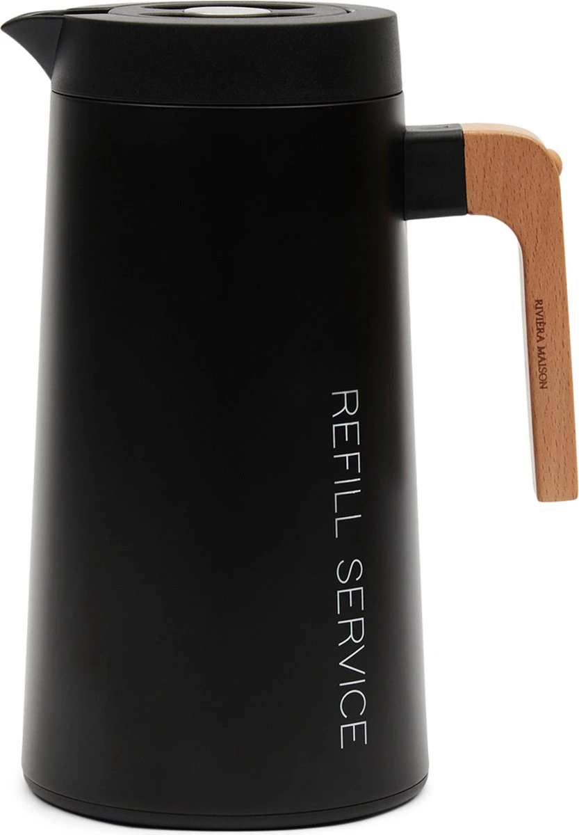 Riviera Maison Thermoskan - Refill Service Thermos Flask - Zwart 1 Riviera Maison Thermoskan - Refill Service Thermos Flask - Zwart