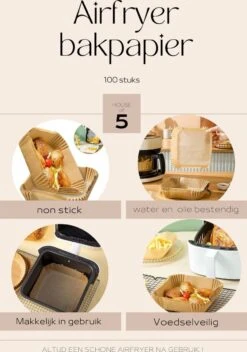 Airfryer Bakpapier - Wegwerpbakjes - 20 Tot 22cm - Airfryer Accessoires - 100 Stuks 20 Airfryer Bakpapier - Wegwerpbakjes - 20 Tot 22cm - Airfryer Accessoires - 100 Stuks -Merkloos Winkel 843x1200 3