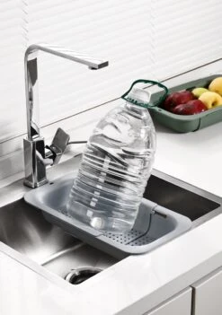 Waterval Gootsteenzeef Uitschuifbaar Vergiet Keuken – Wassen Groente En Fruit – Afgieten Pasta Hulpmiddel - Donkergrijs -Merkloos Winkel 844x1200 1