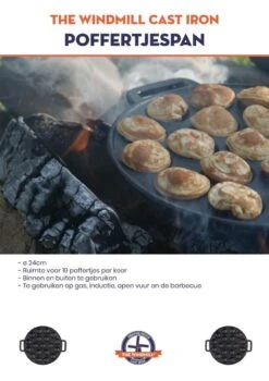 The Windmill Poffertjespan 30 Cm Gietijzer 2,3 Kg Zwart -Merkloos Winkel 847x1200 1