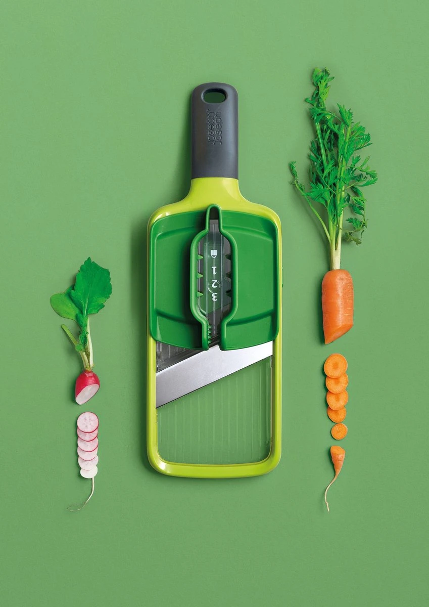 Mandoline En Rasp Set, Geel/Groen, RVS - Joseph Joseph | Go-to 9 Mandoline En Rasp Set, Geel/Groen, RVS - Joseph Joseph | Go-to - Afbeelding 9