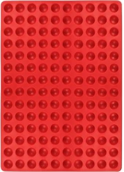 Merkloos 140 Vaks - Siliconen Bonbon Mal - Inclusief Schraper - Halve Cirkel Bakvorm - Bakmat - Chocolade Vorm - Halve Bolletjes Snoepvormen - Bollen Bakplaat - Geschikt Voor Oven En Vriezer - Herbruikbaar - Rood -Merkloos Winkel 867x1200 4