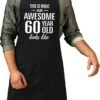 Awesome 60 Year / 60 Jaar Cadeau Bbq / Keuken Schort Zwart Heren