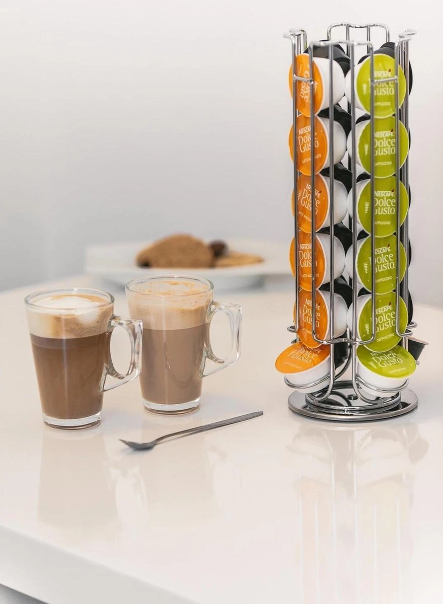 Dolce Gusto Cuphouder - Dolce Gusto Capsulehouder - Dolce Gusto - Capsulehouder Dolce Gusto - Draaibaar - Koffie - Zilver - 24 Capsules 7 Dolce Gusto Cuphouder - Dolce Gusto Capsulehouder - Dolce Gusto - Capsulehouder Dolce Gusto - Draaibaar - Koffie - Zilver - 24 Capsules - Afbeelding 7