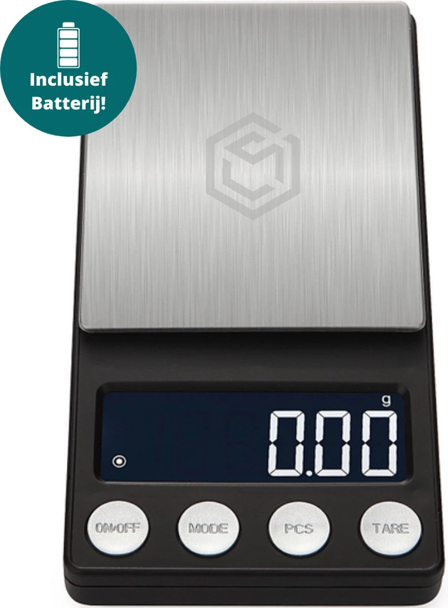 Ease Electronicz Digitale Mini Precisie Keukenweegschaal - 0,01 Tot 500 Gram - 14.2 X 7.5 Cm - Pocket Scale Op Batterij - Weegschaal Keuken 1 Ease Electronicz Digitale Mini Precisie Keukenweegschaal - 0,01 Tot 500 Gram - 14.2 X 7.5 Cm - Pocket Scale Op Batterij - Weegschaal Keuken