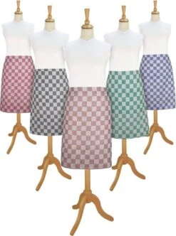 Treb Horecalinnen Schorten Sloven 2 Stuks Beige En Wit Geblokt 60x70cm - Treb WS -Merkloos Winkel 893x1200