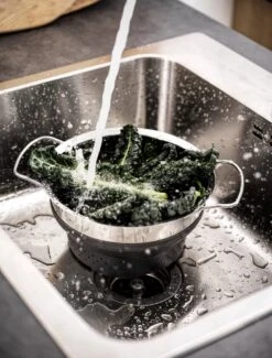 OMID HOME Vergiet - Vouwbaar - Inklapbaar - Grijs / RVS / En Te Gebruiken Als Stoominzet / Pastakoker Met Vergiet / Stoom Vergiet -Merkloos Winkel 912x1200 7