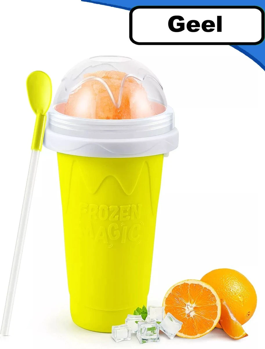 Summer Spark Slushy Maker - Slush Puppy Maker - IJscrusher - Slush Puppy Beker - Slushy Puppy Maker - Slush Maker - Slushy Cup - Tiktok - Geel 1 Summer Spark Slushy Maker - Slush Puppy Maker - IJscrusher - Slush Puppy Beker - Slushy Puppy Maker - Slush Maker - Slushy Cup - Tiktok - Geel