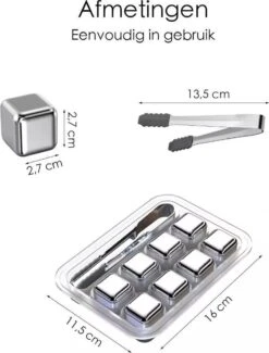 IGOODS Whiskey Stones Set (8 Stuks) Incl. Tang - Whisky Stenen - RVS - Herbruikbare Ijsblokjes - Icecubes Met Tang 8 Stuks 16 IGOODS Whiskey Stones Set (8 Stuks) Incl. Tang - Whisky Stenen - RVS - Herbruikbare Ijsblokjes - Icecubes Met Tang 8 Stuks -Merkloos Winkel 913x1200 2