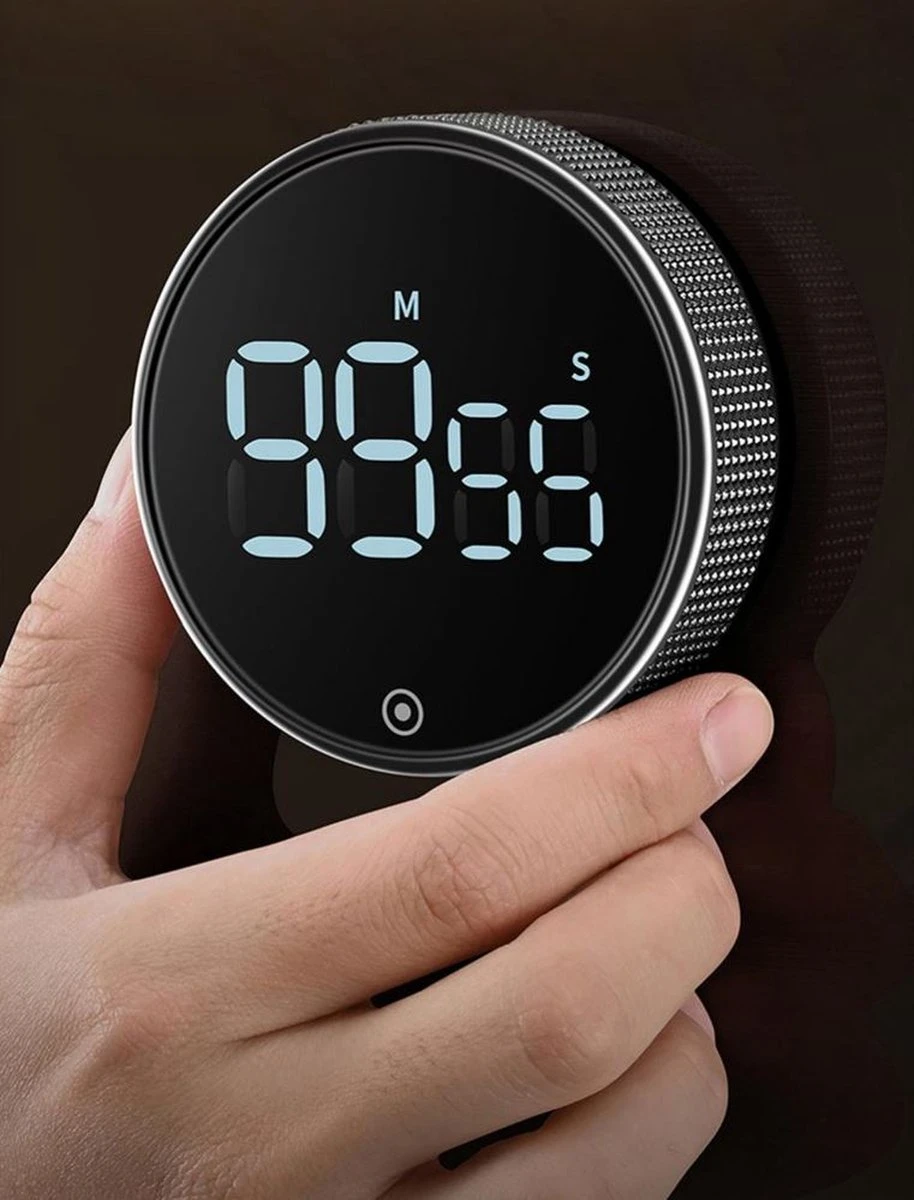 Merkloos Digitale Kookwekker Zwart Van METU-Online - Smart Timer - LED Display - Magnetisch Met Handige Draaiknop - Barbecue Kookwekker Magneet - BBQ Wekker 2 Merkloos Digitale Kookwekker Zwart Van METU-Online - Smart Timer - LED Display - Magnetisch Met Handige Draaiknop - Barbecue Kookwekker Magneet - BBQ Wekker - Afbeelding 2