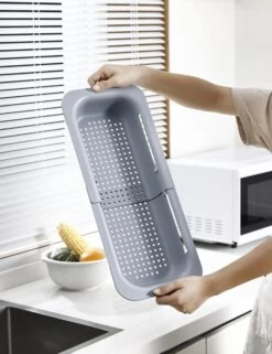 Waterval Gootsteenzeef Uitschuifbaar Vergiet Keuken – Wassen Groente En Fruit – Afgieten Pasta Hulpmiddel - Donkergrijs -Merkloos Winkel 924x1200 2