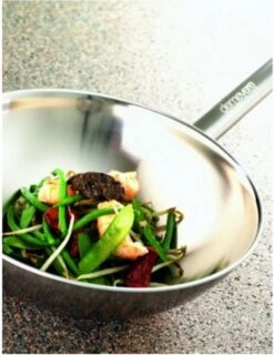 Demeyere Wok - Ø 30 Cm - Vlakke Bodem -Merkloos Winkel 925x1200