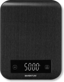 Inventum WS308B - Digitale Precisie Keukenweegschaal - Tot 10 Kg - Tarrafunctie - Zwart RVS