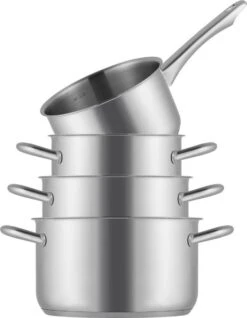 Sola Pannenset Blizz - 4 Delig - Ø Cm - Zilver - RVS - Sandwichbodem -Merkloos Winkel 933x1200