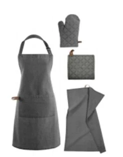 Merkloos Tiseco Myrna Pannenlappen – Katoen – Set 2 Stuks - 20x20CM – Antraciet -Merkloos Winkel 943x1200